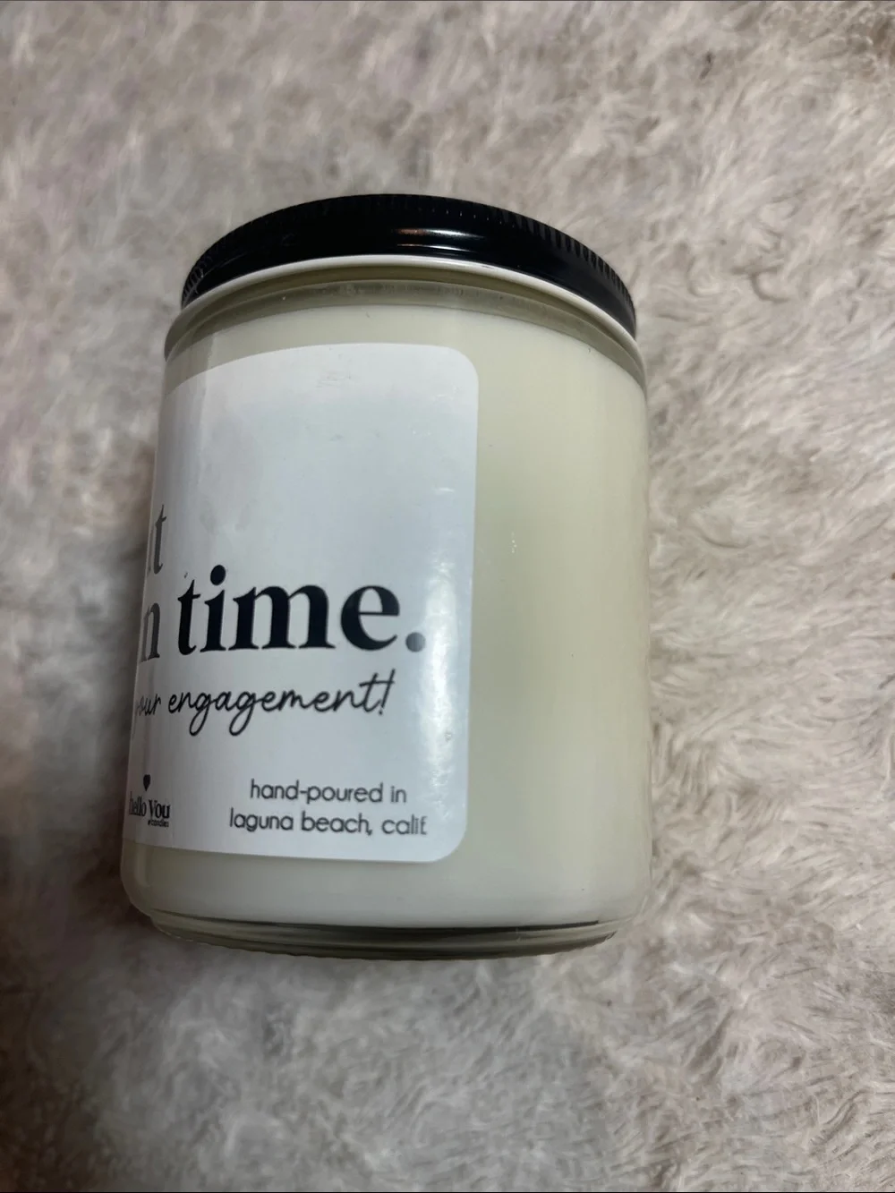 Congratulations on your engagement candle